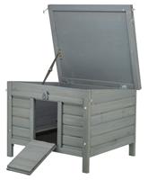 Houten Konijnenhok S Natura Grijs  