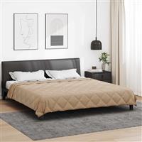 vidaXL Vol jaar dekbed Taupe 240 x 200 cm Microfiber