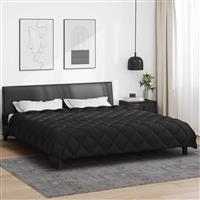 vidaXL Winter Dekbed Zwart 200 x 200 cm Microfiber