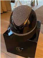 BR paardrijhelm donkerblauw met glitter – 