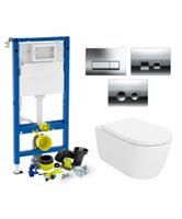 Geberit UP100 Toiletset Compleet | Inbouwreservoir | Geberit iCon Pack | Drukplaat
