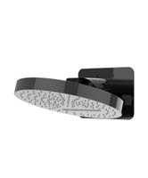 Hoofddouche IVY HALO Wandmodel Inc. Wandbeugel en Inbouwbox 32 cm Zwart Chroom PVD