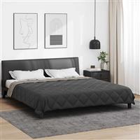 vidaXL Vol jaar dekbed Lichtgrijs en Antraciet 200 x 200 cm Microfiber