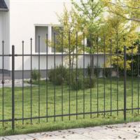 vidaXL Spike Fence Asten Zwart