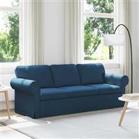 vidaXL Bank Blauw 215 x 82 x 80 cm Stof