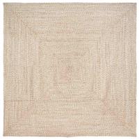 vidaXL Vloerkleden Vierkant Natuurlijk en Wit 300 x 300 cm Jute