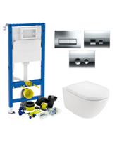 Geberit UP100 Toiletset Compleet | Inbouwreservoir | Villeroy & Boch Subway 3.0 | Drukplaat