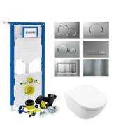 Geberit UP320 Toiletset Compleet | Inbouwreservoir | Villeroy & Boch Subway 3.0 | Drukplaat