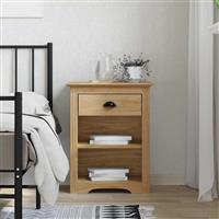 vidaXL Nachtkastje BODO Honingbruin 53 x 38,5 x 67 cm Bewerkt hout