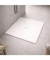 Douchebak BWS Stonelle Antislip Composiet 90x90x3 cm Inkortbaar Mat Wit