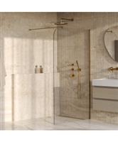 BRAUER Orion inloopdouche helder glas 120x200 incl. glascoating Geborsteld Goud PVD