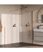 BRAUER Orion inloopdouche helder glas 120x200 incl. glascoating Geborsteld Koper PVD