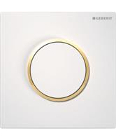 Bedieningsplaat Geberit Type 10 Pneumatisch Round Wit Verguld