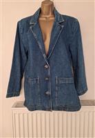 Vintage Jeans Jas in Blazer Model - Large