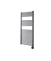 Electrische Wifi Radiator Sanicare HPW Carini 111,8x60 cm Gunmetal Met Thermostaat Zwart Rechtsonder