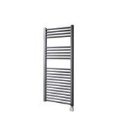 Electrische Wifi Radiator Sanicare HPW Carini 111,8x60 cm Gunmetal Met Thermostaat Zilver Rechtsonde