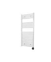 Electrische Wifi Radiator Sanicare HPW Carini 111,8x45 cm Wit Met Thermostaat Zwart Rechtsonder