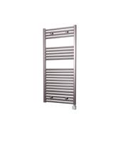 Electrische Wifi Radiator Sanicare HPW Carini 111,8x45 cm Inox-look Met Thermostaat Zilver Rechtsond