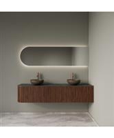 Badkamermeubelset Gliss Design Alluro 180 cm Rechts Walnut