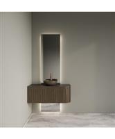 Badkamermeubelset Gliss Design Alluro 100 cm Links Ash Grey