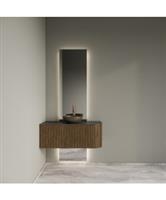 Badkamermeubelset Gliss Design Alluro 100 cm Links Castle Brown