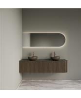 Badkamermeubelset Gliss Design Alluro 160 cm Links Ash Grey