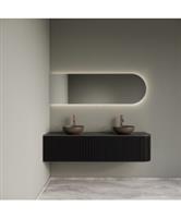 Badkamermeubelset Gliss Design Alluro 160 cm Links Black Veneer