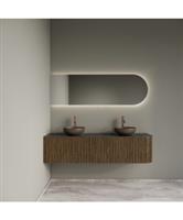 Badkamermeubelset Gliss Design Alluro 160 cm Links Castle Brown