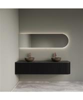 Badkamermeubelset Gliss Design Alluro 180 cm Links Black Veneer