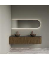 Badkamermeubelset Gliss Design Alluro 180 cm Links Castle Brown