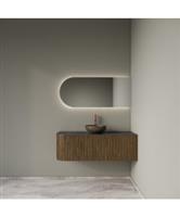 Badkamermeubelset Gliss Design Alluro 120 cm Rechts Castle Brown