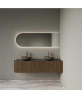 Badkamermeubelset Gliss Design Alluro 160 cm Rechts Castle Brown