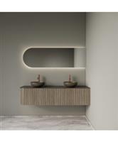 Badkamermeubelset Gliss Design Alluro 160 cm Rechts Corn Silk