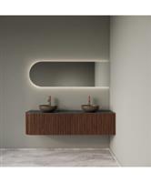 Badkamermeubelset Gliss Design Alluro 160 cm Rechts Walnut