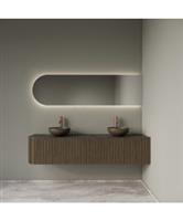 Badkamermeubelset Gliss Design Alluro 180 cm Rechts Ash Grey