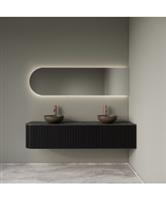 Badkamermeubelset Gliss Design Alluro 180 cm Rechts Black Veneer