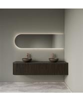 Badkamermeubelset Gliss Design Alluro 180 cm Rechts Charcoal