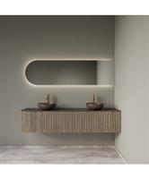 Badkamermeubelset Gliss Design Alluro 180 cm Rechts Corn Silk