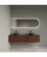 Badkamermeubelset Gliss Design Alluro 180 cm Links Walnut