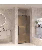 Nisdeur Set Sanivo Vigo Champagne Glas 90x200 Mat Zwart