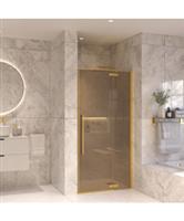 Nisdeur Set Sanivo Vigo Champagne Glas 90x200 Geborsteld Messing Goud