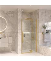 Nisdeur Set Sanivo Vigo 80x200 Geborsteld Messing Goud