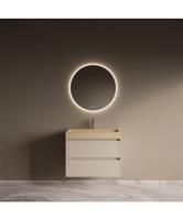 Badmeubelset Riga Travertin met Wastafel 80 cm Kasjmier