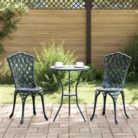 vidaXL Tuinstoel 2 pcs Groen 39 x 40 x 87cm Aluminium