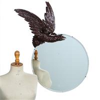 Fabelachtige spiegel Draak bij volle maan in de manier van Gabriel Viardot - Parijs ca 1880 (No.38