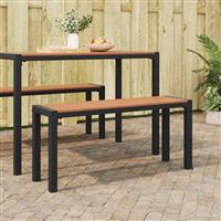 vidaXL Tuinbank Bruin 100 x 28 x 45 cm Staal