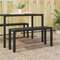 vidaXL Tuinbank Zwart 100 x 28 x 45 cm Staal