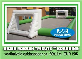 voetbalveld opblaasbaar 20x10m boarding verhuur