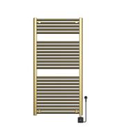 Elektrische Radiator Wiesbaden Elara 118.5x60 Cm Smart Wifi Geborsteld Messing PVD