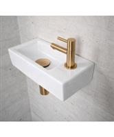 Fonteinset Glans Wit Wiesbaden Color Brons Koper (kraangat rechts)